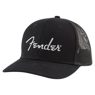 Fender Silver Thread Logo Snapback Trucker Hat